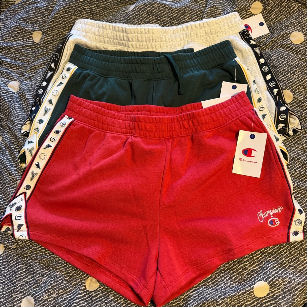 Bundle Champion Women's Shorts - Red, Green, Gray